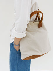 White Gray Canvas Tote Bag Canvas Handbag Womens Canvas Shoulder Tote Bag for Men
