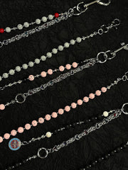 Lavastone Beaded Wallet Chain Long Bead Wallet Chain for Women - iChainWallets