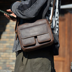 Men's Small Leather Crossbody Bag 