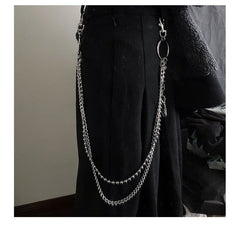 Ball Wallet Chain Double Wallet Chain with Feather Charm - iChainWallets