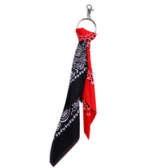 Black Paisley Bandana Kerchief Trousers Chain Pants Chains Biker Headscarf Jeans Chains