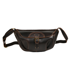  Brown Leather Sling Pack for Men - iwalletsmen