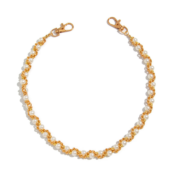 Gold Ball Wallet Chain Mens Beaded Wallet Chain - iChainWallets