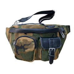 Camouflage Fanny Pack for Men Camouflage Denim Leather Waist Bag Camouflage Belt Bag - Feltify