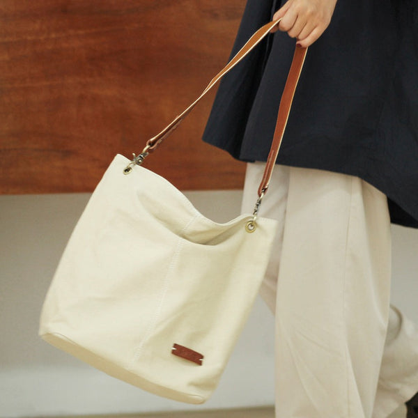 Womens White Canvas Tote Bags