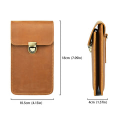 Leather Cell Phone Holster with Belt Loop Leather Phone Holster for Belt Mens Leather Belt Bag Pouch Bag - iwalletsmen