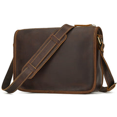 Black Brown Vintage Leather Messenger Bag Mens Italian Messenger Bags Leather 