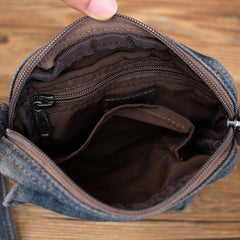 Denim Small Side Bag Mens Denim Vertical Phone Shoulder Bags Vintage Denim Mini Crossbody Bag For Women