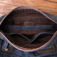 Blue Denim Mens Clutch bag Small Shoulder Bags Denim Small Messenger Bag For Men