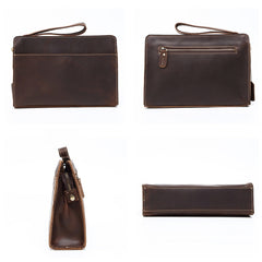 Large Men's Leather Clutch Purse - iwalletsmen