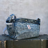 Vintage Blue Denim Messenger Bag - front view - iwalletsmen