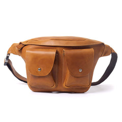 Brown Leather Waist Bag - iwalletsmen
