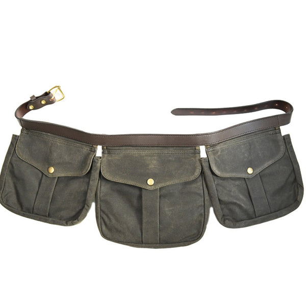 Army Green Canvas Mens Tools Waist Pouches 