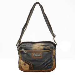 Denim Small Side Bag Mens Blue Denim Messenger Bags Vintage Denim Small Crossbody Bag For Women