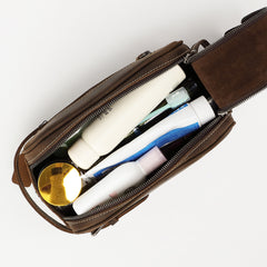Full Grain Leather Toiletry Bag 