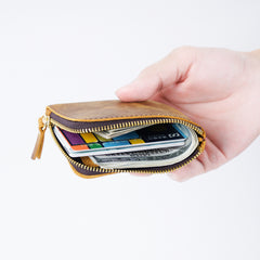 Small L Zip Wallet Women Leather Mini Zip Wallet L Shape Zipper wallet for Men - iwalletsmen