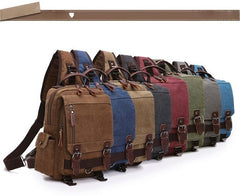 Red Sling Bag for Big Man –  Convertible Canvas Large Sling Backpack – Large Canvas Sling Bag for Big Guys