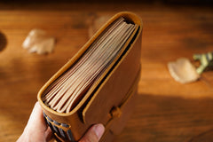 Brown Leather Bound Journal Leather Sketch Journal Soft Leather Journal - iwalletsmen