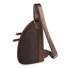 Brown Leather Sling Bag for Men 