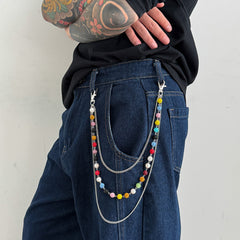 Diamond Beaded Wallet Chain Ball Wallet Chain - iChainWallets