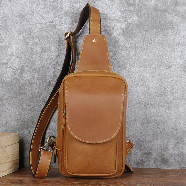 Crossbody Leather Sling Bag Leather Sling Crossbody Bag - iwalletsmen