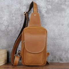 Crossbody Leather Sling Bag Leather Sling Crossbody Bag - iwalletsmen