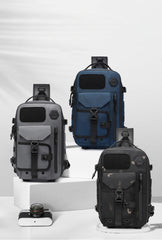 Sling Bag for Big Man - Zipper Detail