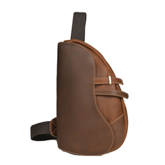 Full Grain Leather Sling Bag for Men - iwalletsmen