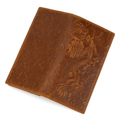 Chinese Dragon Long Wallet Mens Bifold Wallet Dragon Leather Wallet for Men - iwalletsmen