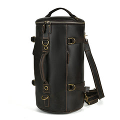 Dark Brown Leather Convertible Backpack 