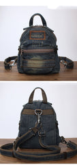 Denim Womens Backpack School Backpacks Blue Vintage Denim Backpacks For Women