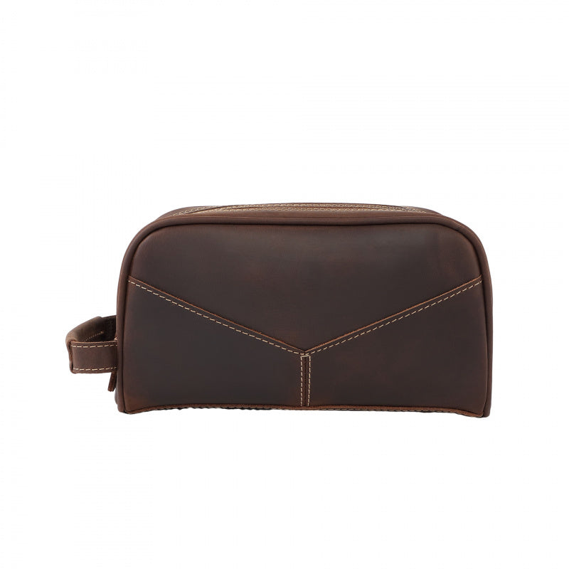 leather mens toiletry kit​ Brown Leather Men's Toiletry Bag Leather Roomy Dopp Kit Clutch Wash Kit - iwalletsmen