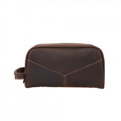 leather mens toiletry kit​ Brown Leather Men's Toiletry Bag Leather Roomy Dopp Kit Clutch Wash Kit - iwalletsmen