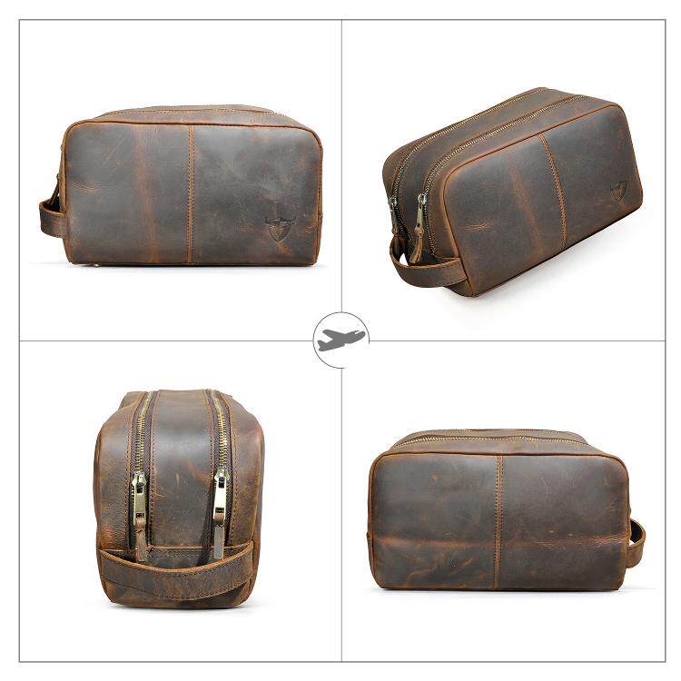 Double Zipper Toiletry Bag for Men - iwalletsmen
