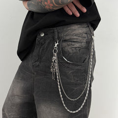 Skull Double Wallet Chain - iChainWallets