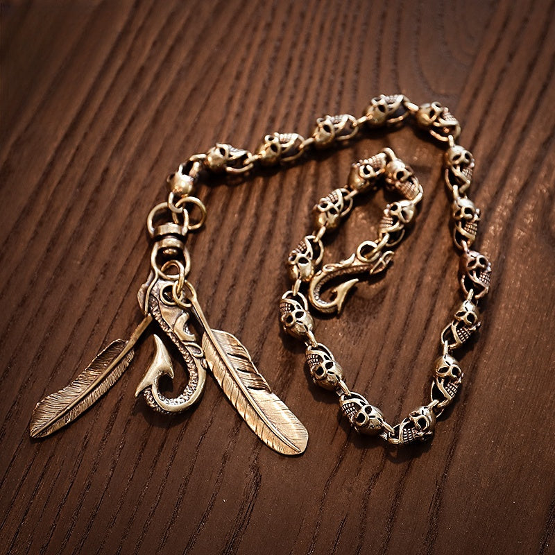 Skull Wallet Chain Gold Wallet Chain Brass Wallet Chain