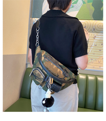 Camouflage Fanny Pack for Men Camouflage Denim Leather Waist Bag Camouflage Belt Bag - Feltify