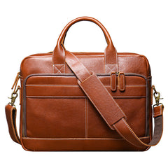 Brown Leather Briefcase for Men - iwalletsmen