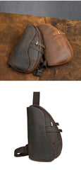Full Grain Leather Sling Bag for Men - iwalletsmen