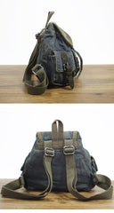 Vintage Denim Blue Womens Backpacks School Backpacks Blue Denim Laptop Backpack For Womens