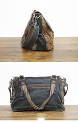 Denim Side Bag Womens Blue Denim Messenger Bags Vintage Denim Shoulder Bag For Women