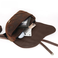 Brown Leather Sling Bag for Men
