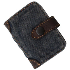 Denim Bifold Mens Card Wallet Denim Card Holders Card Wallets For Women