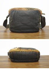 Blue Denim Small Messenger Bag Mens Denim Side Bag Vintage Denim Small Crossbody Bag For Women