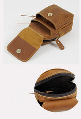 Brown Leather Belt Loop Pouch Leather Belts Pouches - iwalletsmen