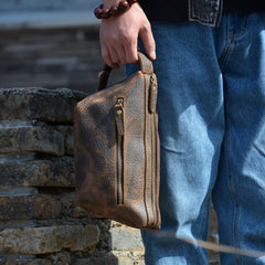 Brown Leather Toiletry Bag Full Grain Leather Toiletry Bag Vintage Mens Toiletry Bag - iwalletsmen