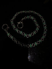 Green Vine Gem Wallet Chain Gem Womens Wallet Chain - iChainWallets