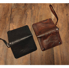 Genuine Leather Mens Chain Biker Wallet Cool Leather Wallet Small Wallets for Men
