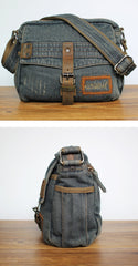 Blue Denim Small Messenger Bags Denim Small Side Bags Vintage Small Crossbody Bag For Men