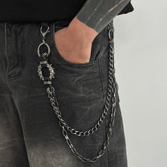 Double Wallet Chain Biker Wallet Chains with Thorn - iChainWallets